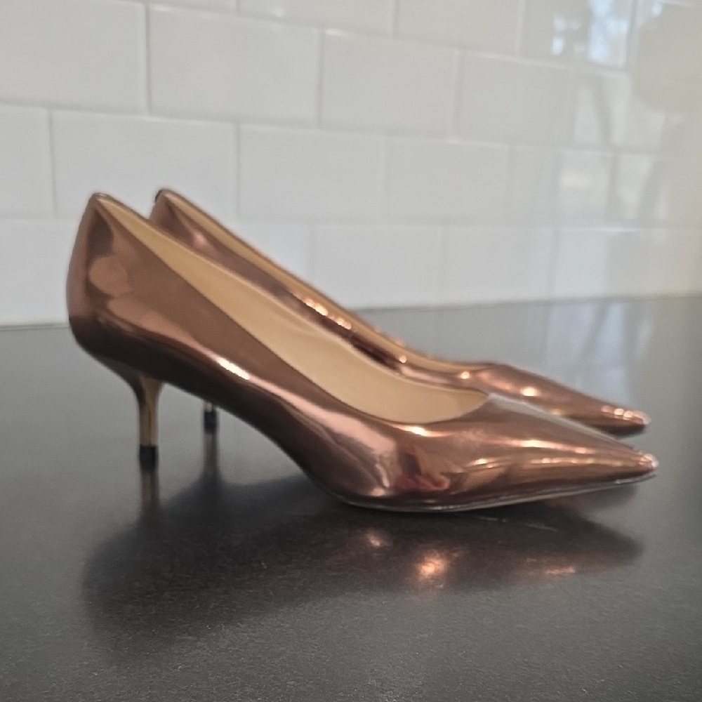 Nine West Metallic Bronze Heels
